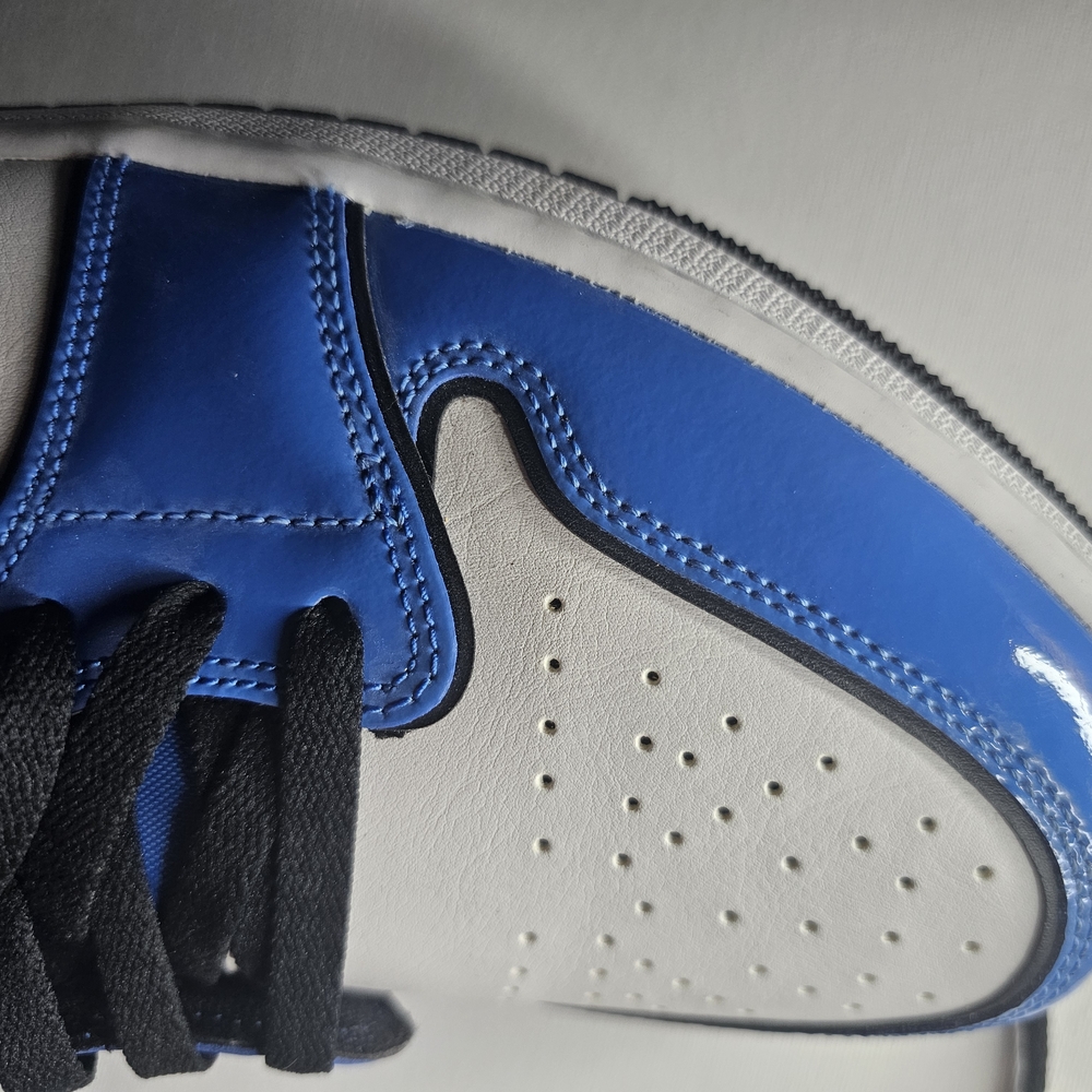 New Nike Air Jordan -Patent Leather Blue and White DD6834-402 No Box - Picture 12 of 13